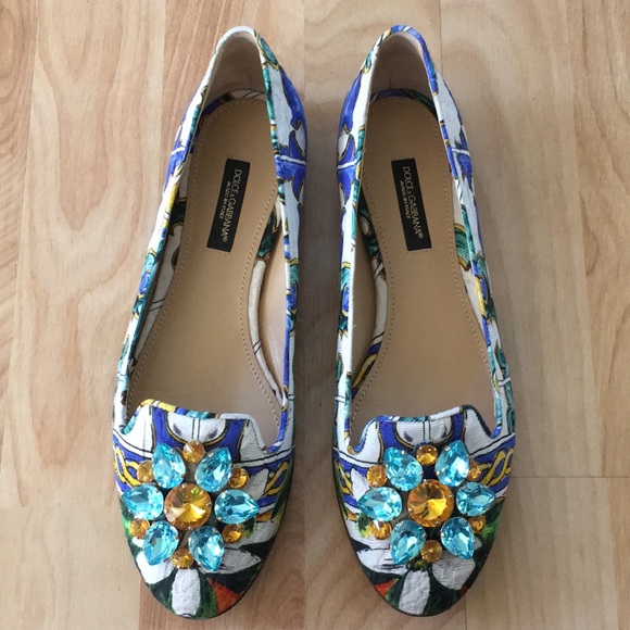 DOLCE & GABBANA Jeweled Loafers - Picture 1 of 4